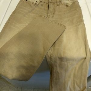 Men's slim straight tan denim